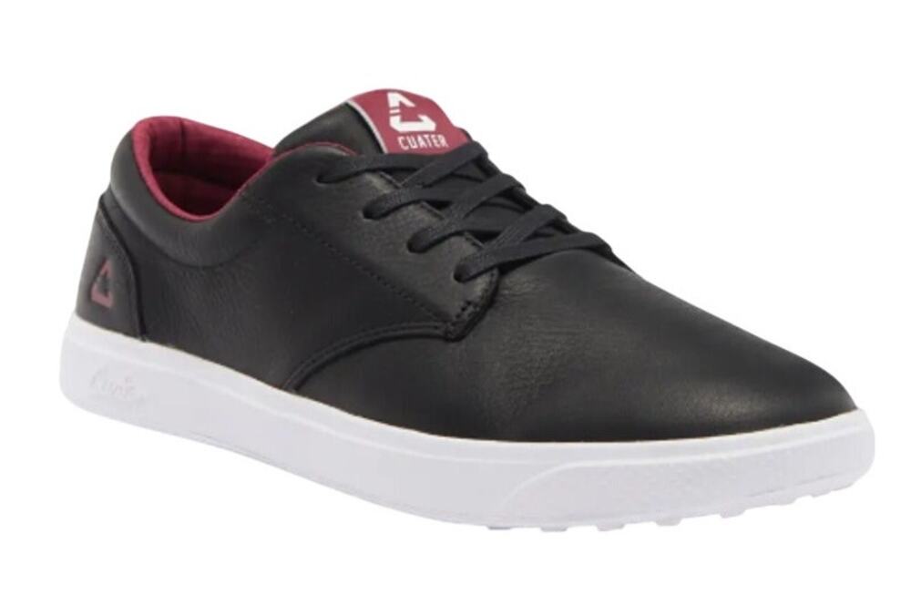 Travis Mathew Cuater Mens Wildcard Golf Shoe US 9.5 Black Leather Sneaker NIB